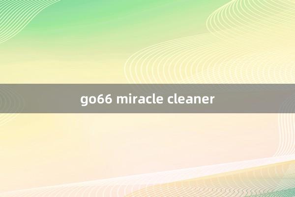 go66 miracle cleaner